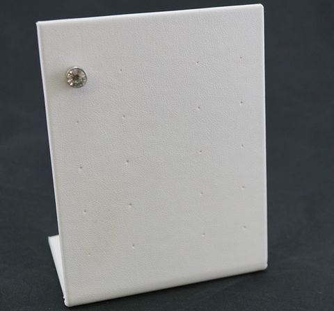 STUD EARRING DISPLAY STAND VINYL WHITE