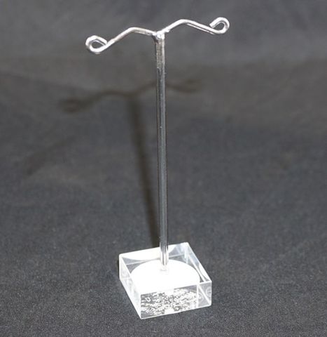 EARRING STAND CLEAR PERSPEX/ WIRE SLIM