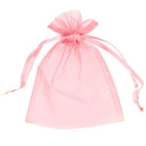 ORGANZA BAG 7X10CM PINK (1 DOZ)