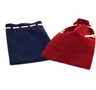 VELVET POUCH XXL NAVY/SILVER 120X185MM