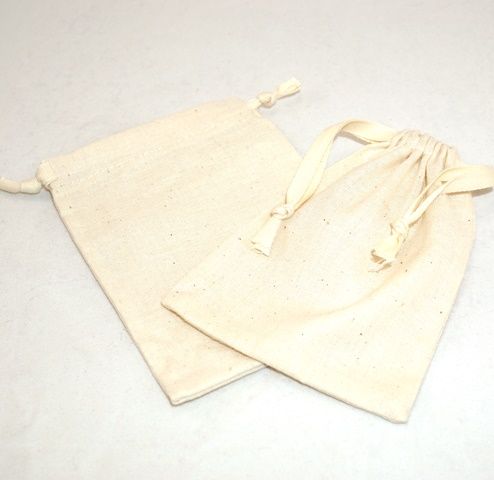 Buy LARGE CALICO POUCH CREAM/CREAM RIBBON 95X130MM in New Zealand - G&A ...