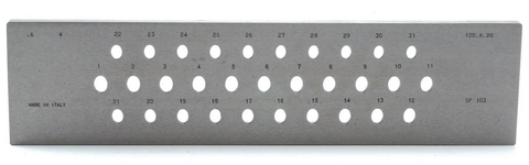 Italian Draw Plate Oval 31 Holes 75% 12mm-9mm