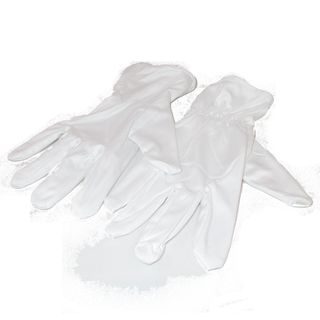 Microfibre Gloves - White Small