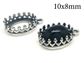Silver Oval Crown Bezel Pendant