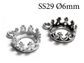 Silver Round Crown Bezel Pendant