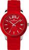 J-L WATCH, 37MM, STEEL, RED SILICON STRA
