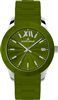 J-L WATCH, 37MM, STEEL, GREEN SILICON ST