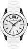 J-L WATCH, 44MM, BLACK CASE, WHITE STRAP