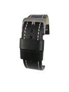 22MM BLACK SADDLELEATHER STRAP (644R)