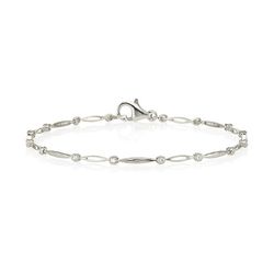 SILVER SWAROVSKI BRACELET (.20CT)