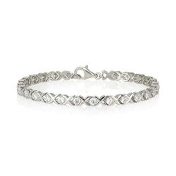 SILVER X LINK SWAROVSKI BRACELET (3.20CT)