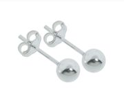 PR S/SILVER 4mm ROUND BALL STUDS