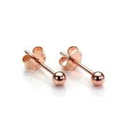 PR 9CT ROSE GOLD 4mm BALL STUDS