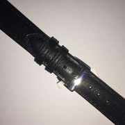 18MM BLACK CAMELGRAIN STRAP (608R)