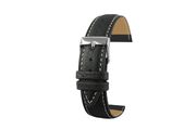 18MM BLACK SHRUNKEN LEATHER WATCH STR