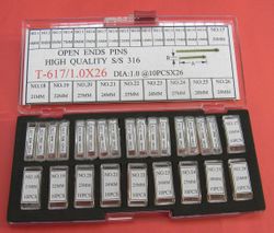 KIT 1.0MM OPEN END PINS 4-29MM (260PCS)