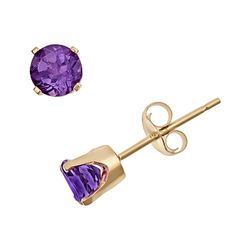 9CT GOLD AMETHYST STUDS