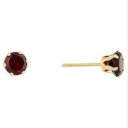 PR 4CL 9CT 3MM GARNET STUDS (9CT SCROLLS