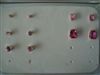 PR 4CL 9CT 4MM PINK C/Z STUDS (9CT SCROLLS)