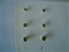 PR 4CL 9CT 4MM PERIDOT STUDS (9CT SCROLLS)