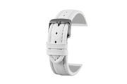 18MM WHITE BUFFALOGRAIN LEATHER STRAP (376R)