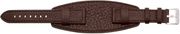 20MM DARK BROWN LEATHER CUFF STRAP