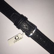 18MM BLACK CAMEL-GRAIN STRAP (623R)