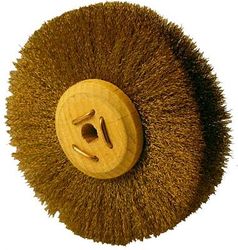 CIRCULAR BRASS WIRE BRUSH 85MM DIAMETER