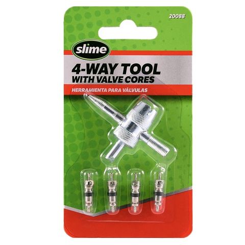 Slime 4 -Way Tool with Valve Cores