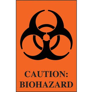 Caution-Biohazard Labels (100)