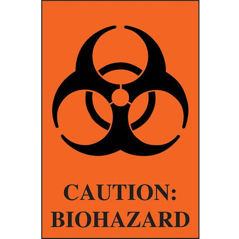Caution-Biohazard Labels (100)