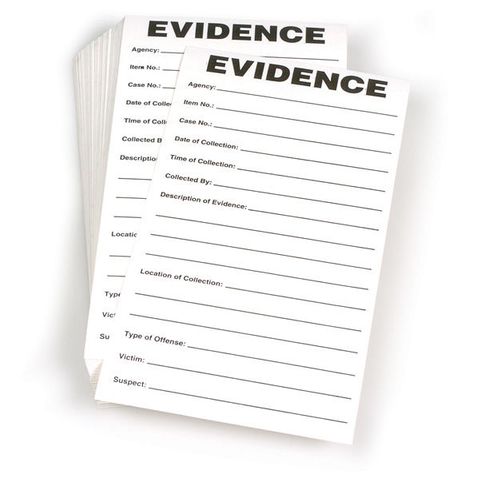Evidence Labels 3.5x6.5