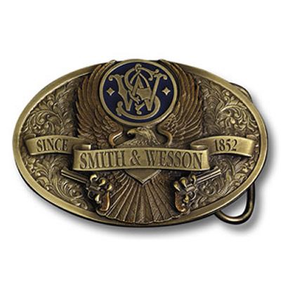 S&W Belt Buckle - Brass Eagle