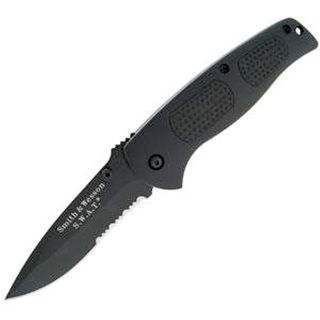S&W Swat Large Black Serrated Knife