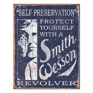 S&W Tin Sign - Self Preservation