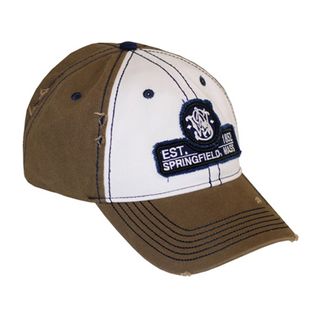 S&W Brown & White Frayed Cap/Hat