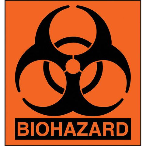 Sml Biohazard Label Pk 100