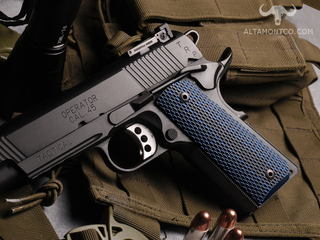 1911 Govt Tactical Panel Full Checkering - Night Blue G10