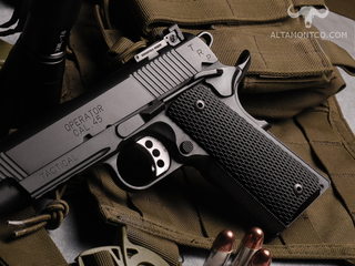 1911 Govt Tactical Panel Full Checkering - Slate G10