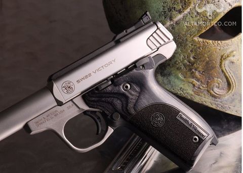 S&W 22 Victory Classic - Silverblack with Laser Logo