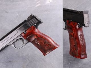 S&W M41 Super Rosewood Laser Logo back