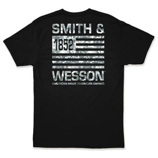 S&W Camo Filled American Flag T - LG