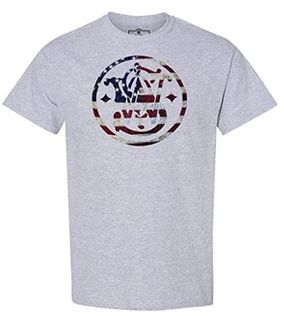 S&W American Flag Circle Logo S/S Tee - 2XL - Heather