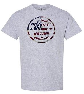 S&W American Flag Circle Logo S/S Tee - 2XL - Heather