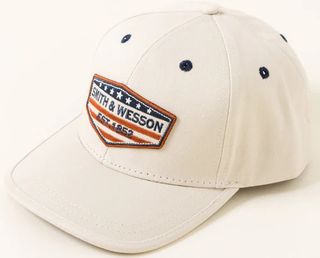 Smith & Wesson Khaki Full Twill Light USA Flag Patch Cap