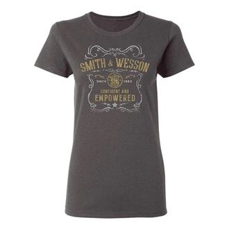 S&W Womens Confident & Empowered Premium T - Granite - LGE