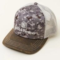 S&W Tri-Tone Digital Camo & Oilcloth Trucker Cap