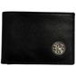 S&W Mens Genuine Leather Front Pocket Wallet - Black