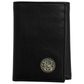 S&W Mens Genuine Leather Trifold Wallet - Black