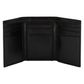 S&W Mens Genuine Leather Trifold Wallet - Black